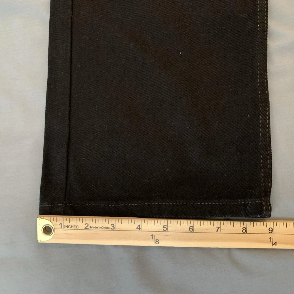 Levis 505 Jeans Mens 40x30 Black Dark Wash Regular Fit Straight Denim Pants